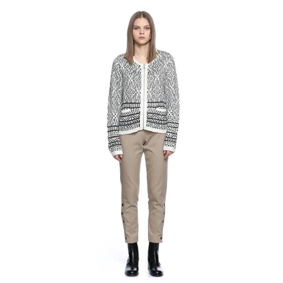 Joie Women's Linen Cotton Blend Knit Jacolyn Zip Up Sweater Blazer Size Small - Picture 1 of 7